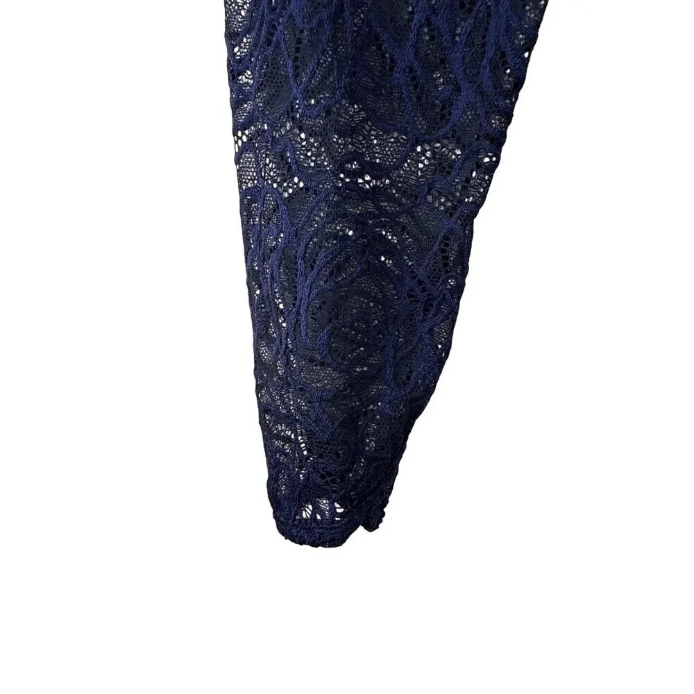 Intimately Free People In My Head Women's Bodysuit Thong Long Sleeve Blue Medium